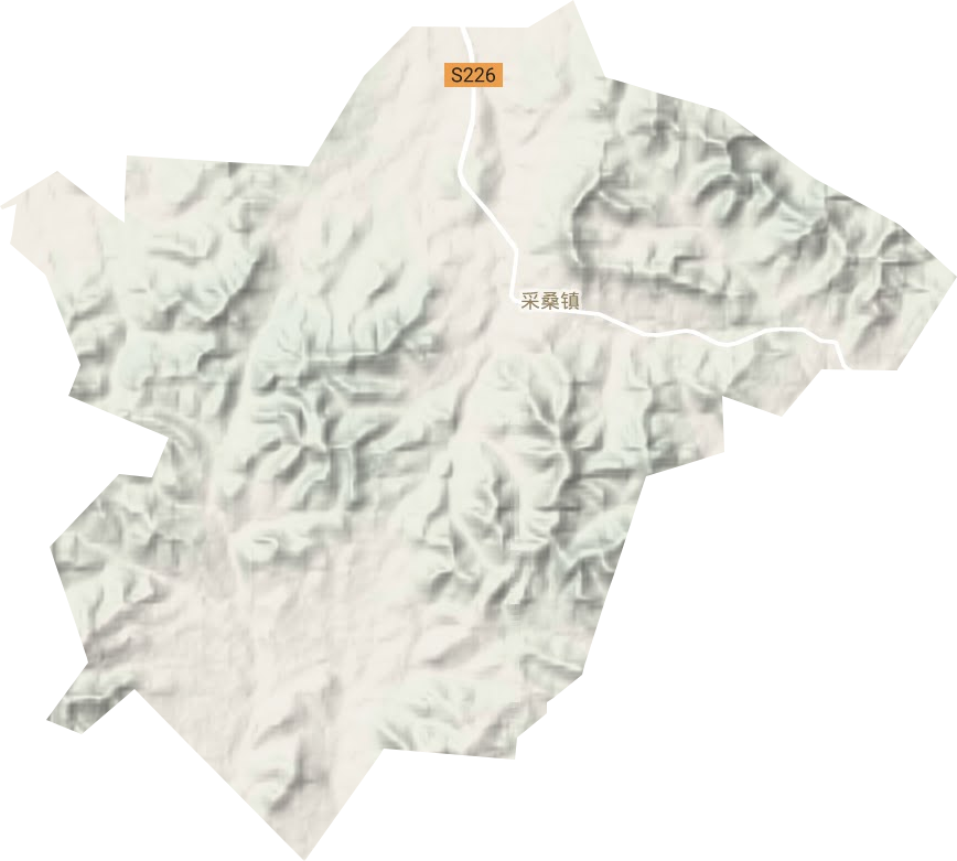 采桑镇地形地图