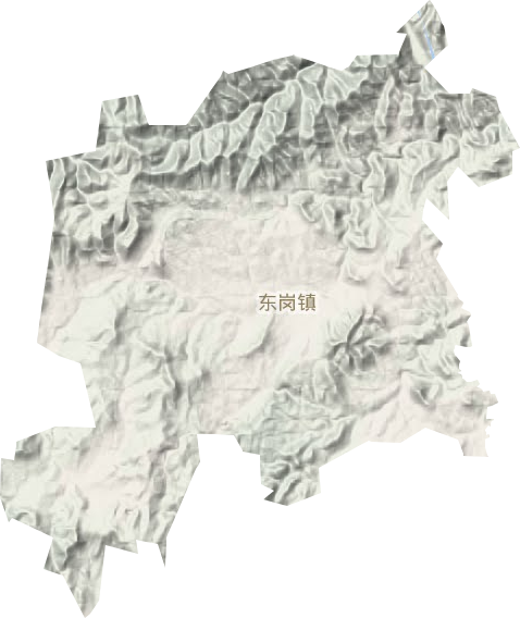东岗镇地形地图