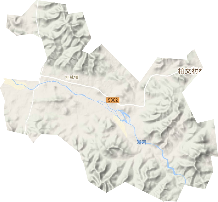 桂林镇地形地图