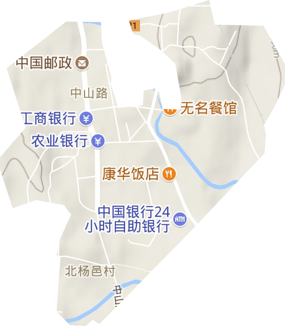 中山路街道地形地图