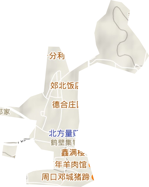 鹤山街街道地形地图