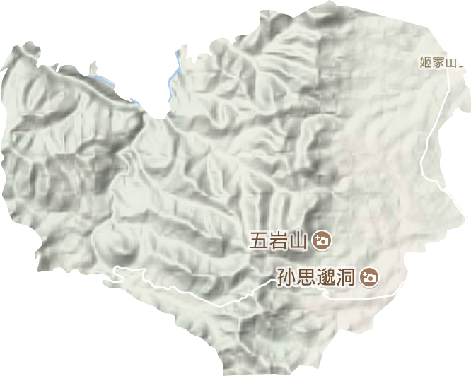 姬家山乡地形地图