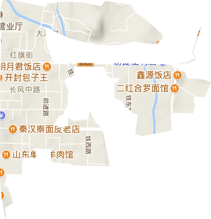 长风中路街道地形地图