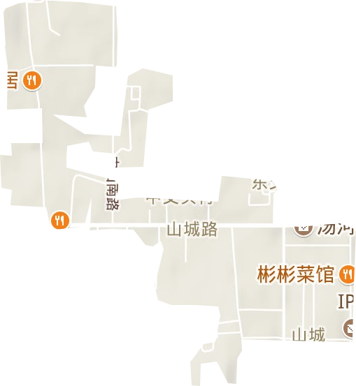 山城路街道地形地图