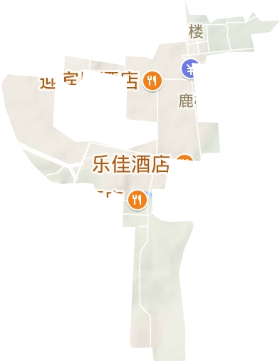 鹿楼街道地形地图