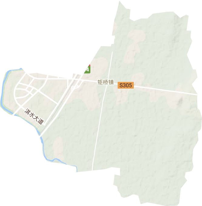 钜桥镇地形地图