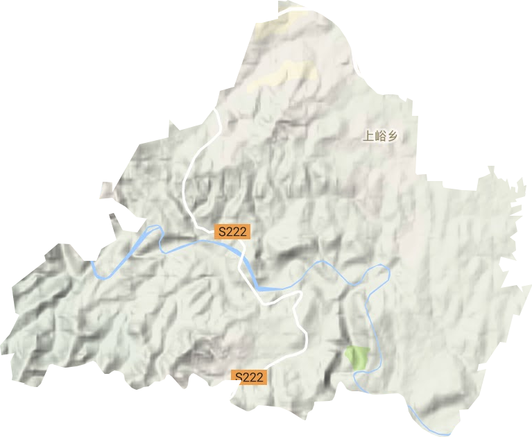 上峪乡地形地图