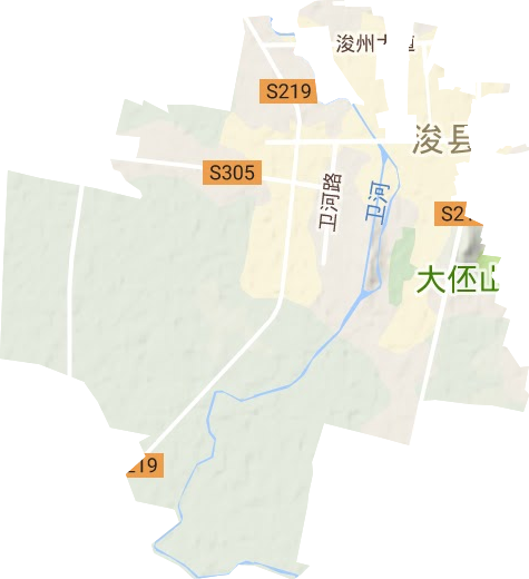 卫溪街道地形地图