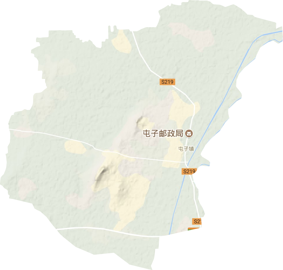 屯子镇地形地图