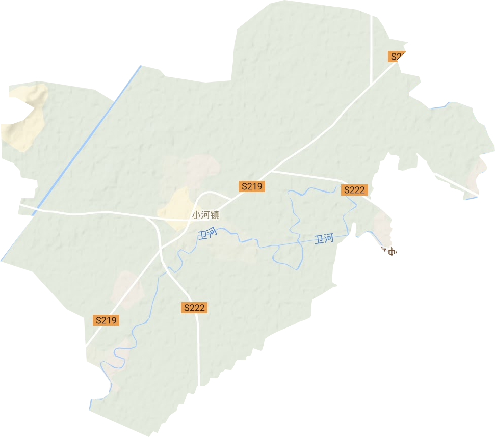 小河镇地形地图