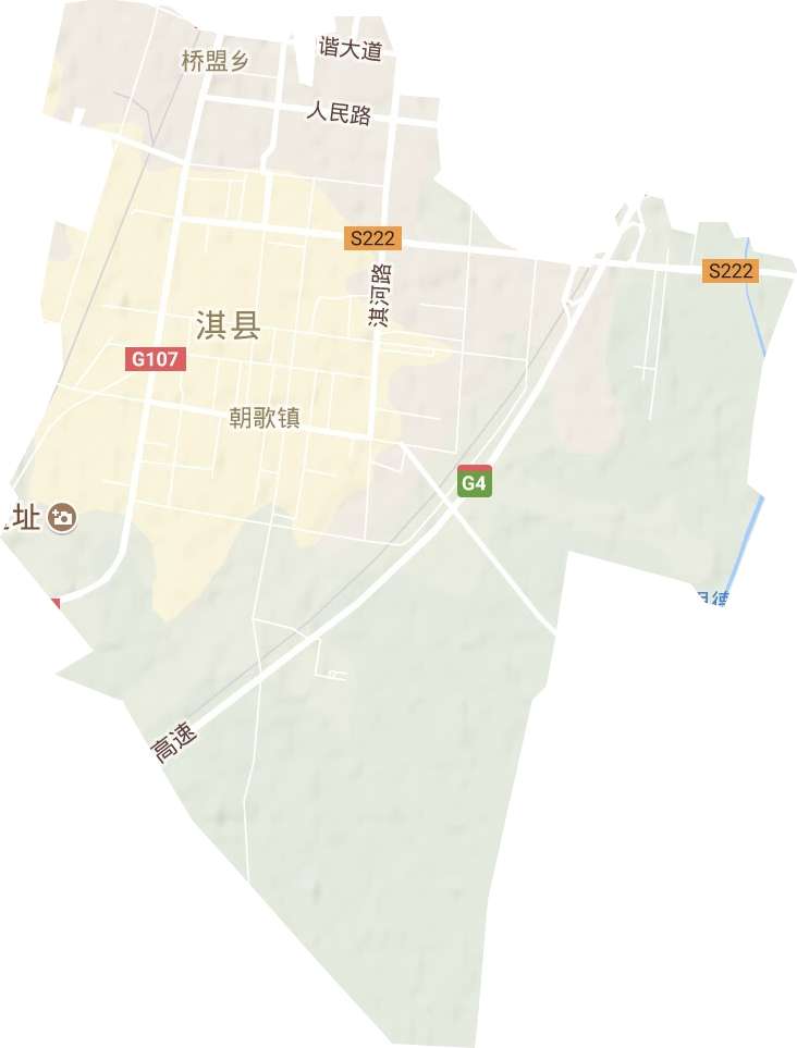 朝歌街道地形地图
