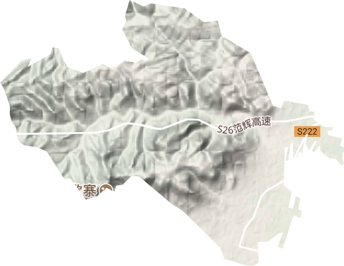 灵山街道地形地图