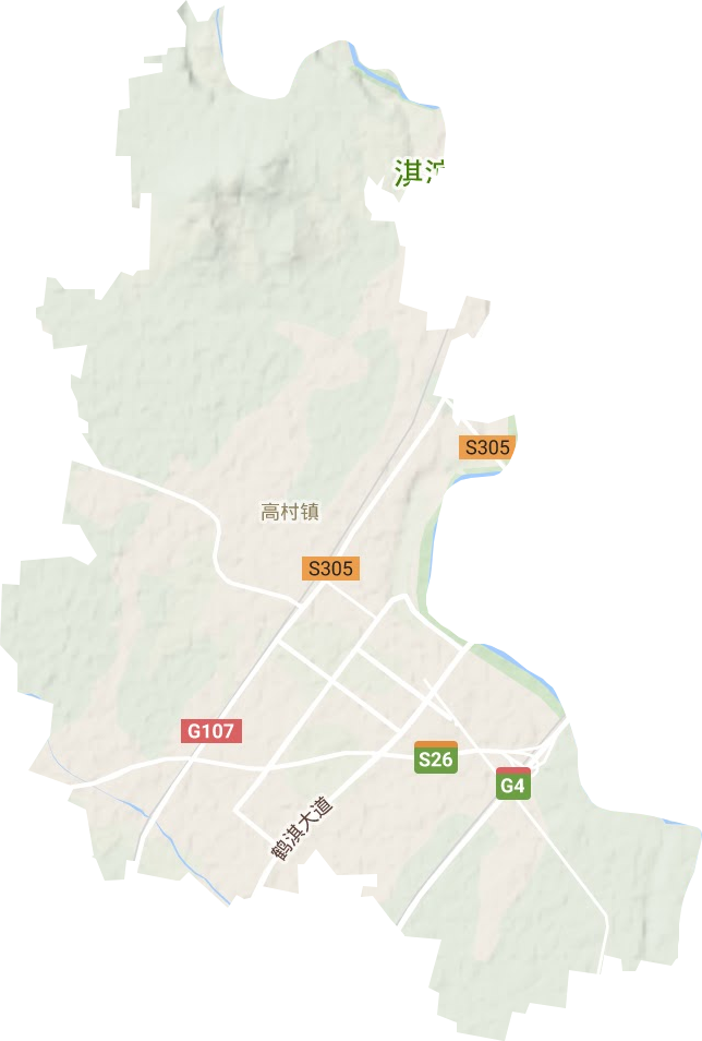 高村镇地形地图