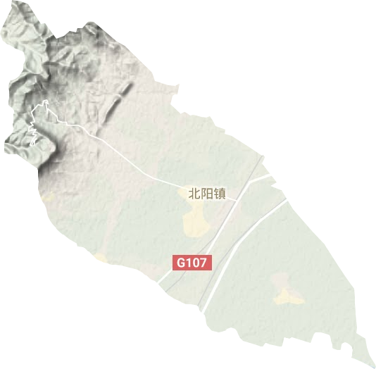 北阳镇地形地图