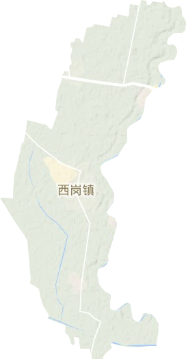 西岗镇地形地图