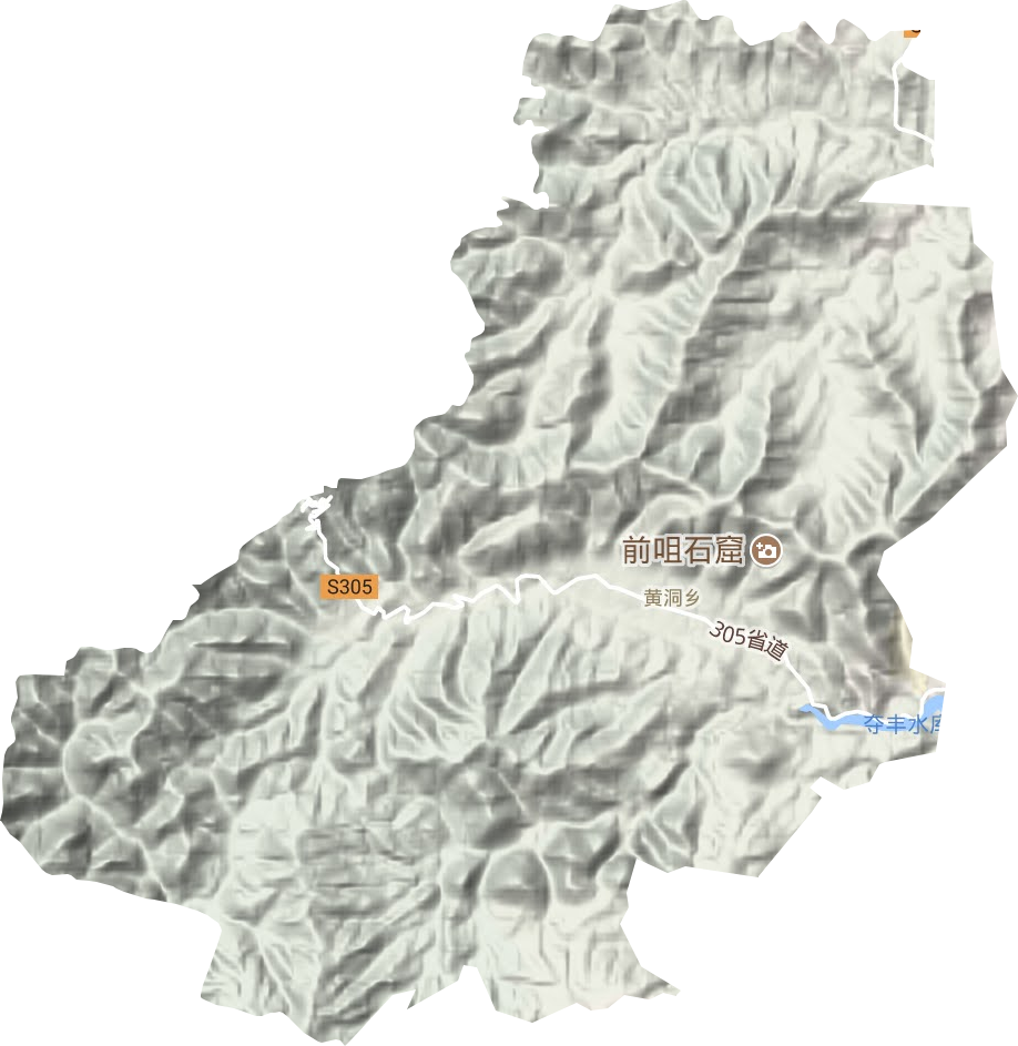 黄洞乡地形地图