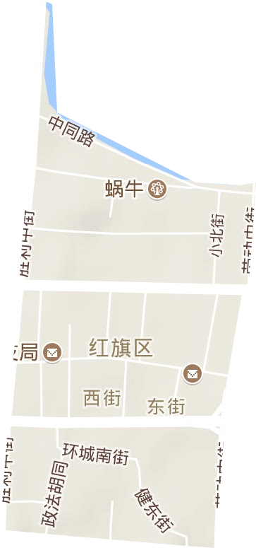 西街街道地形地图