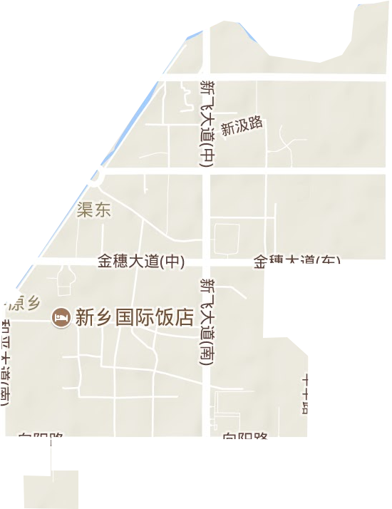 渠东街道地形地图