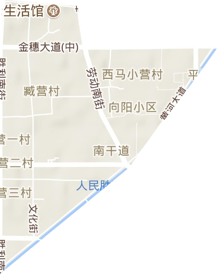 文化街街道地形地图