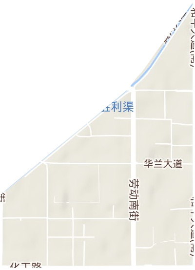 向阳小区街道地形地图