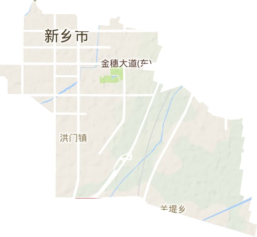 洪门镇地形地图
