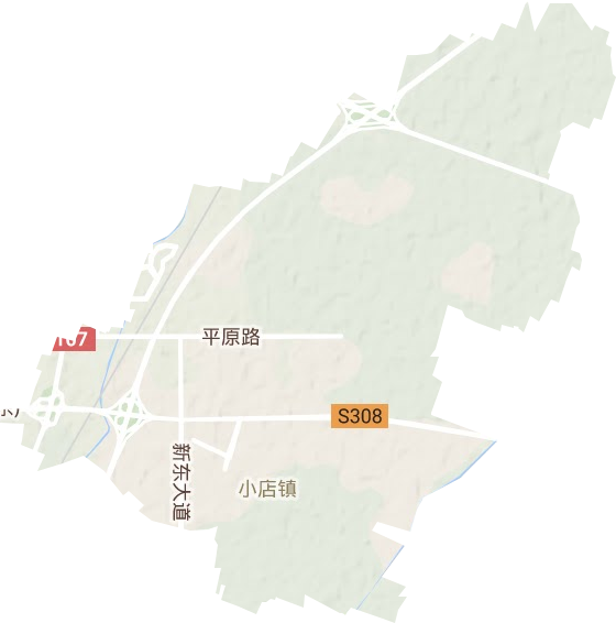 小店镇地形地图