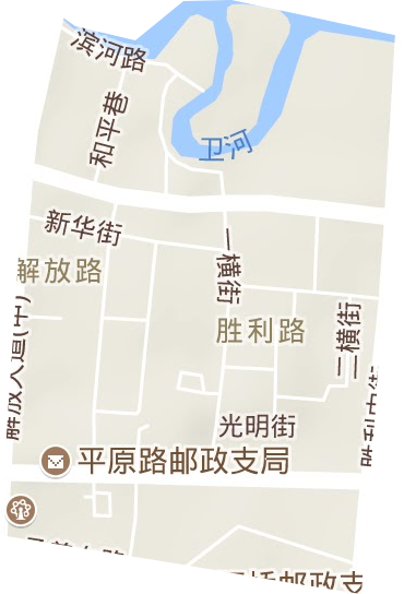 解放路街道地形地图