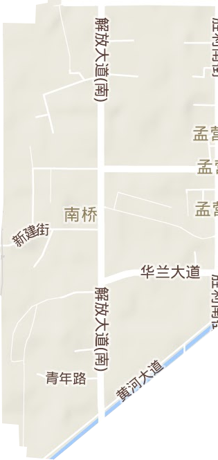 南桥街道地形地图