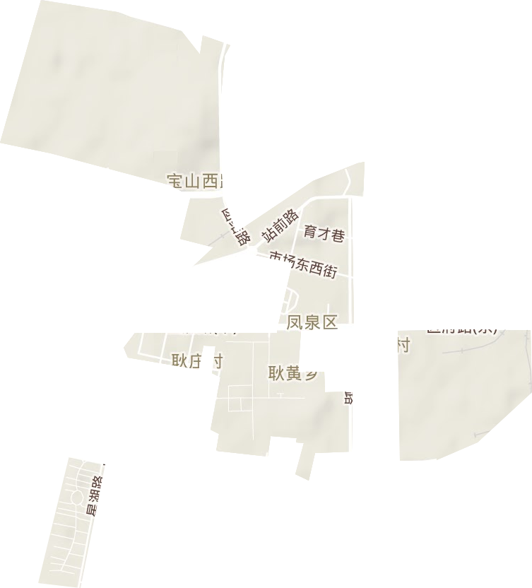 宝西街道地形地图