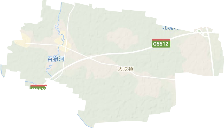 大块镇地形地图