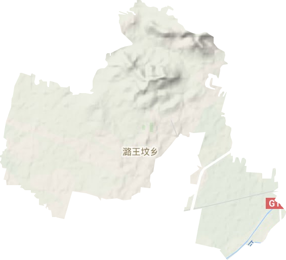 潞王坟乡地形地图