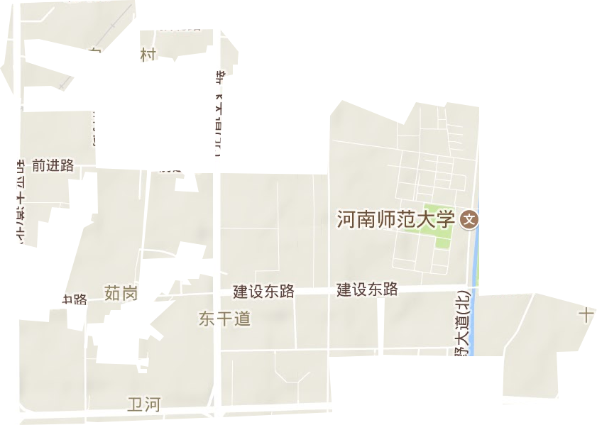 东干道街道地形地图