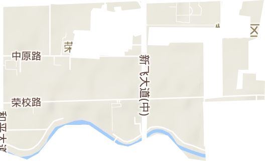 荣校路街道地形地图