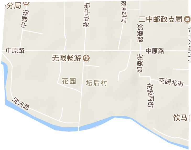 花园街道地形地图