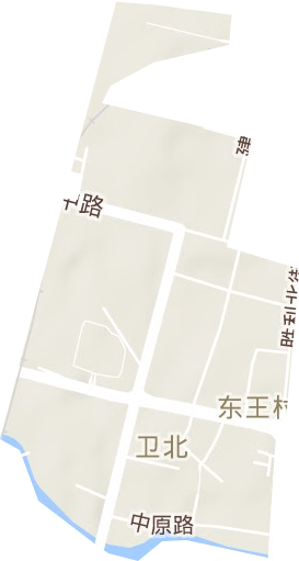 卫北街道地形地图