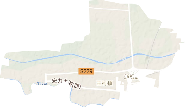 王村镇地形地图