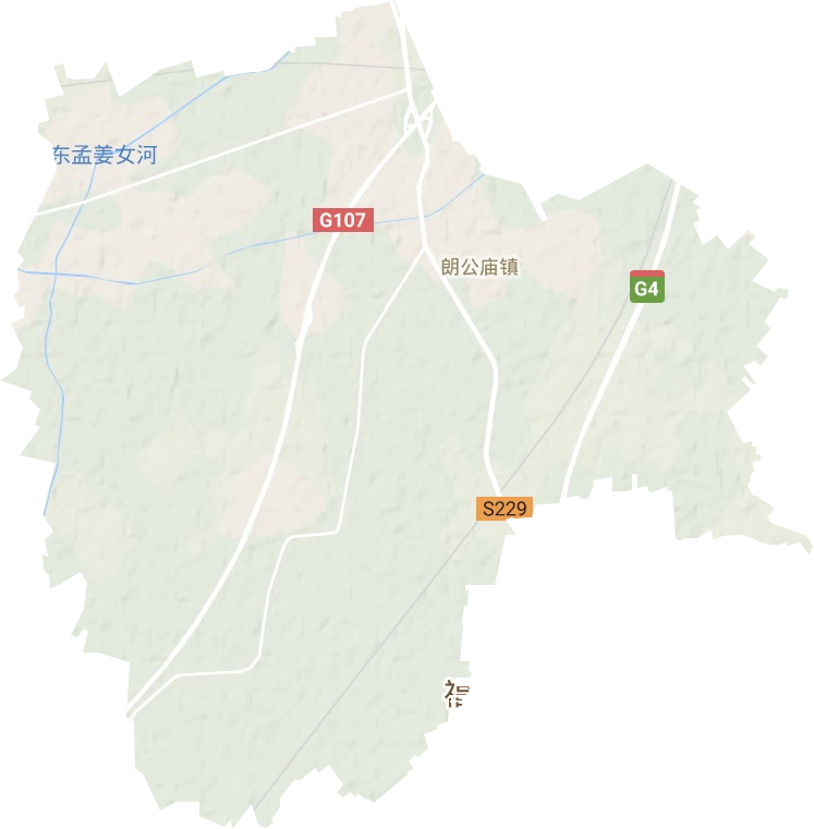 朗公庙镇地形地图