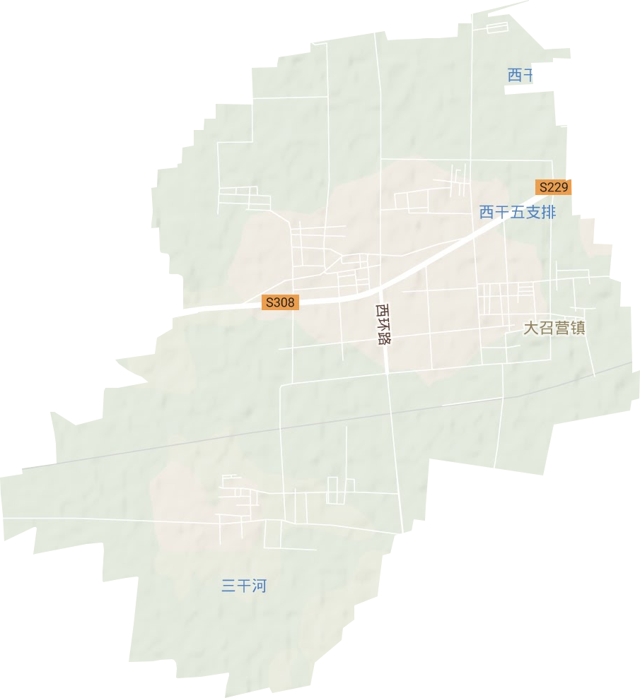 大召营镇地形地图