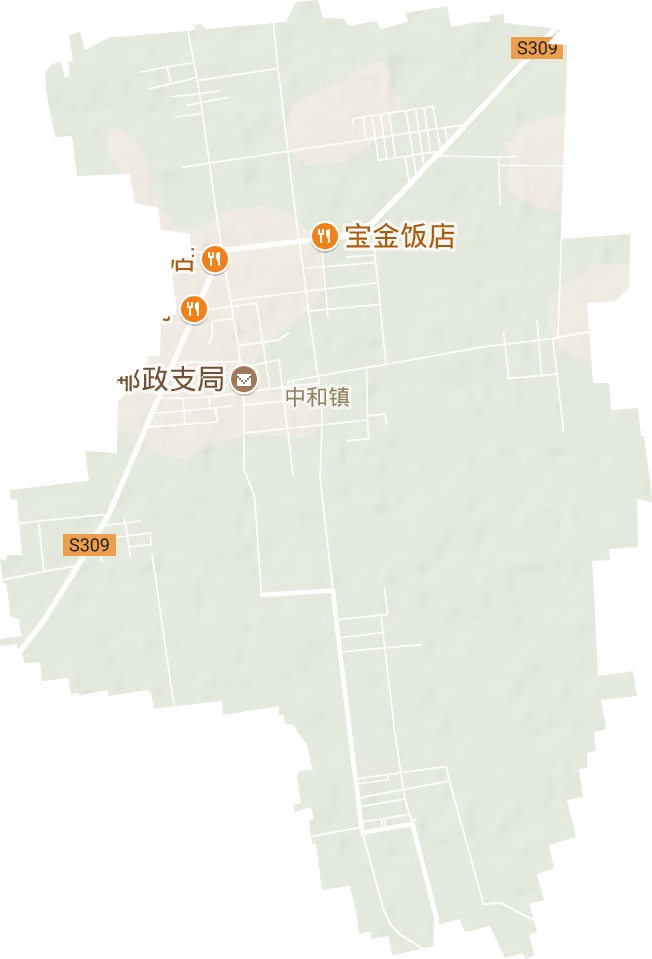 中和镇地形地图