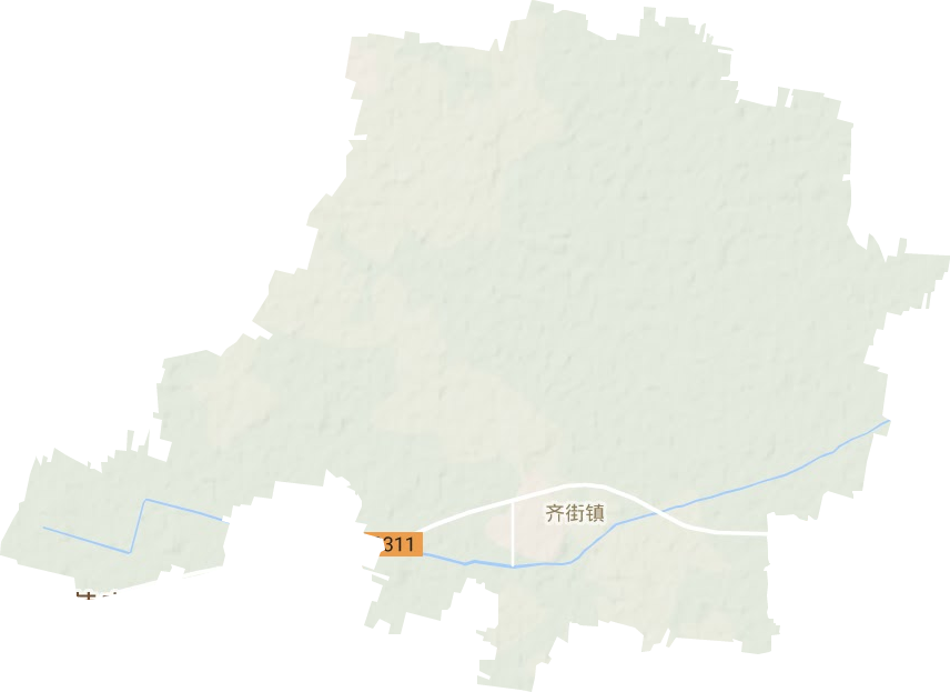 齐街镇地形地图