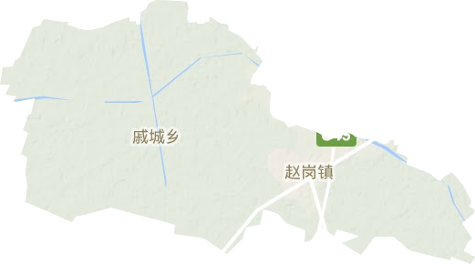 赵岗镇地形地图