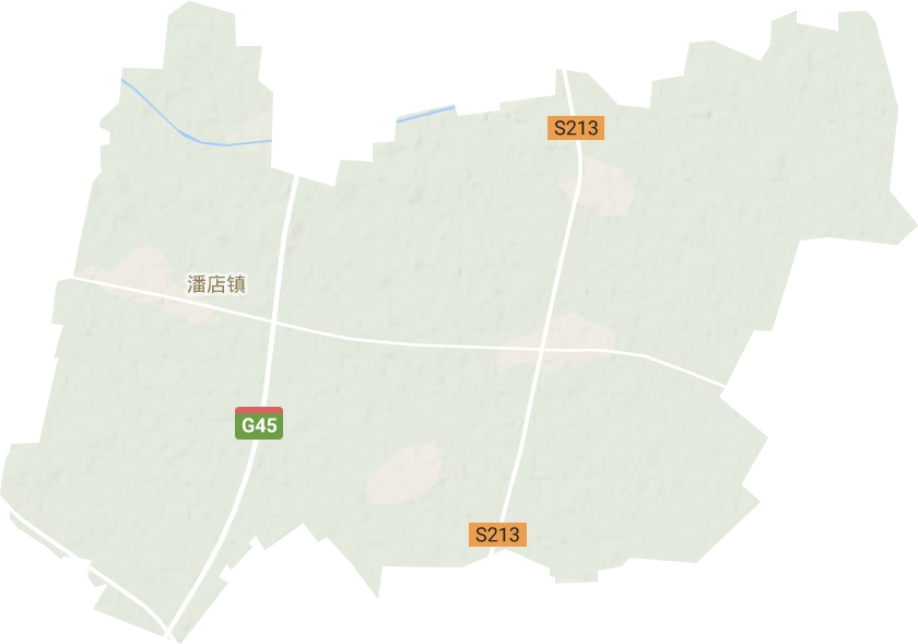 潘店镇地形地图
