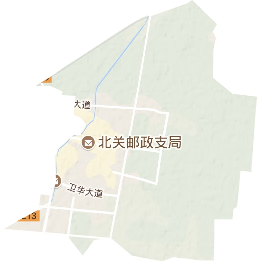 蒲东街道地形地图