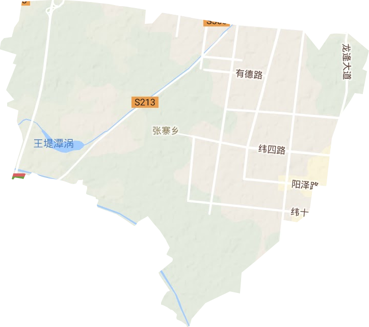 南蒲街道地形地图