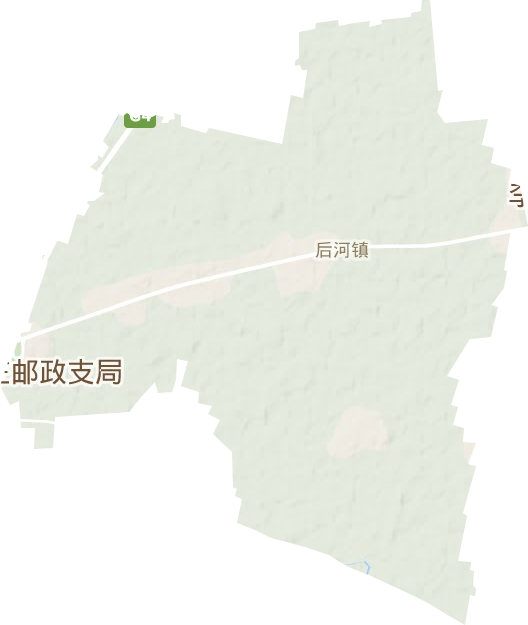 后河镇地形地图