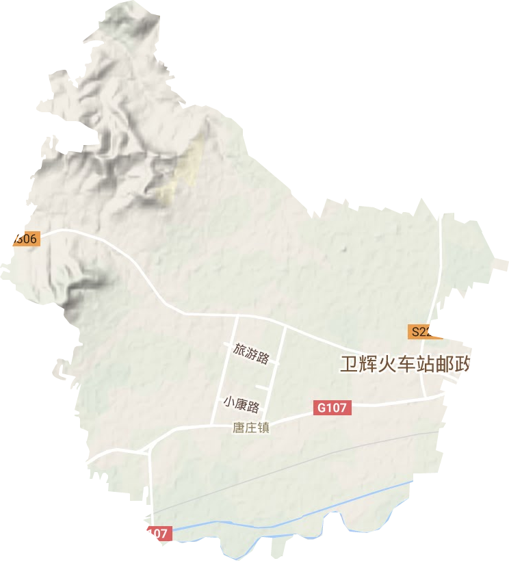 唐庄镇地形地图