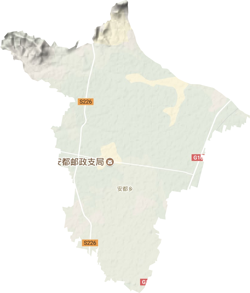 安都乡地形地图