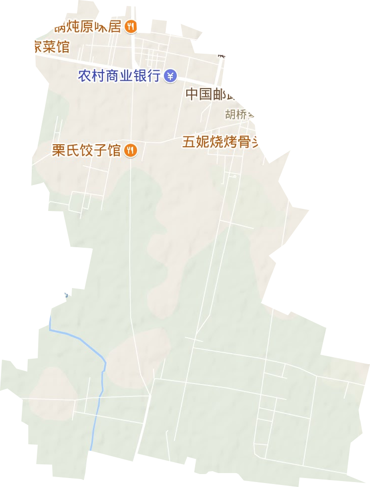 胡桥街道地形地图