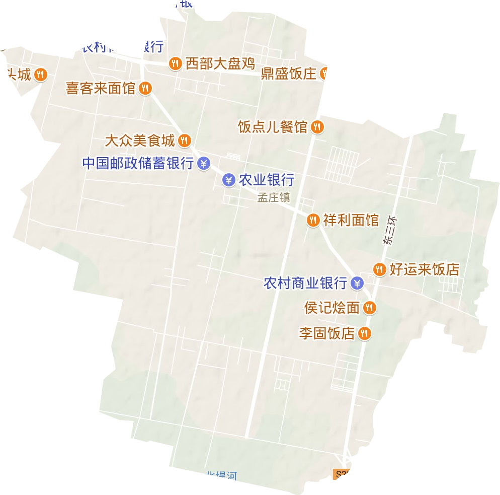 孟庄镇地形地图