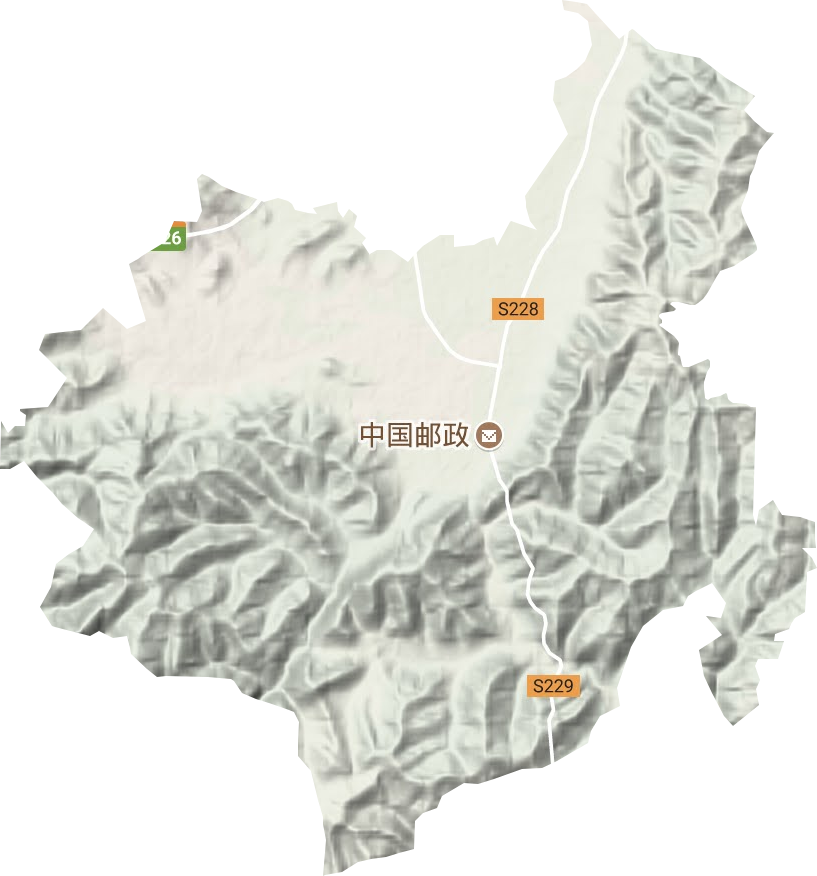 南村镇地形地图